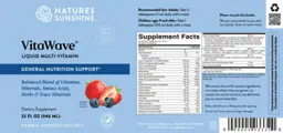 Label for VitaWave Natural Berry Flavor