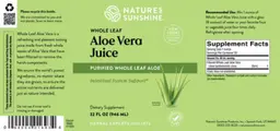 Label for Whole Leaf Aloe Vera Juice