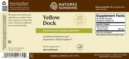 Label for Yellow Dock