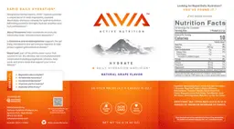 Label for Hydrate Natural Grape Flavor