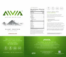 Label for Plant Protein Chocolate