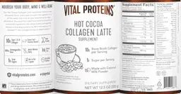 Label for Hot Cocoa Collagen Latte