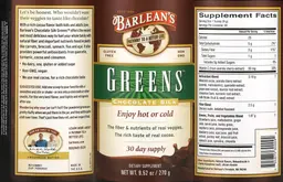 Label for Greens Chocolate Silk