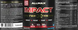 Label for Impact Igniter Xtreme Blue Raspberry