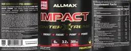 Label for Impact Igniter Xtreme Pineapple Mango