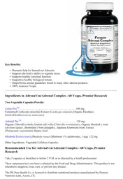 Label for Premier Adrenal Complex