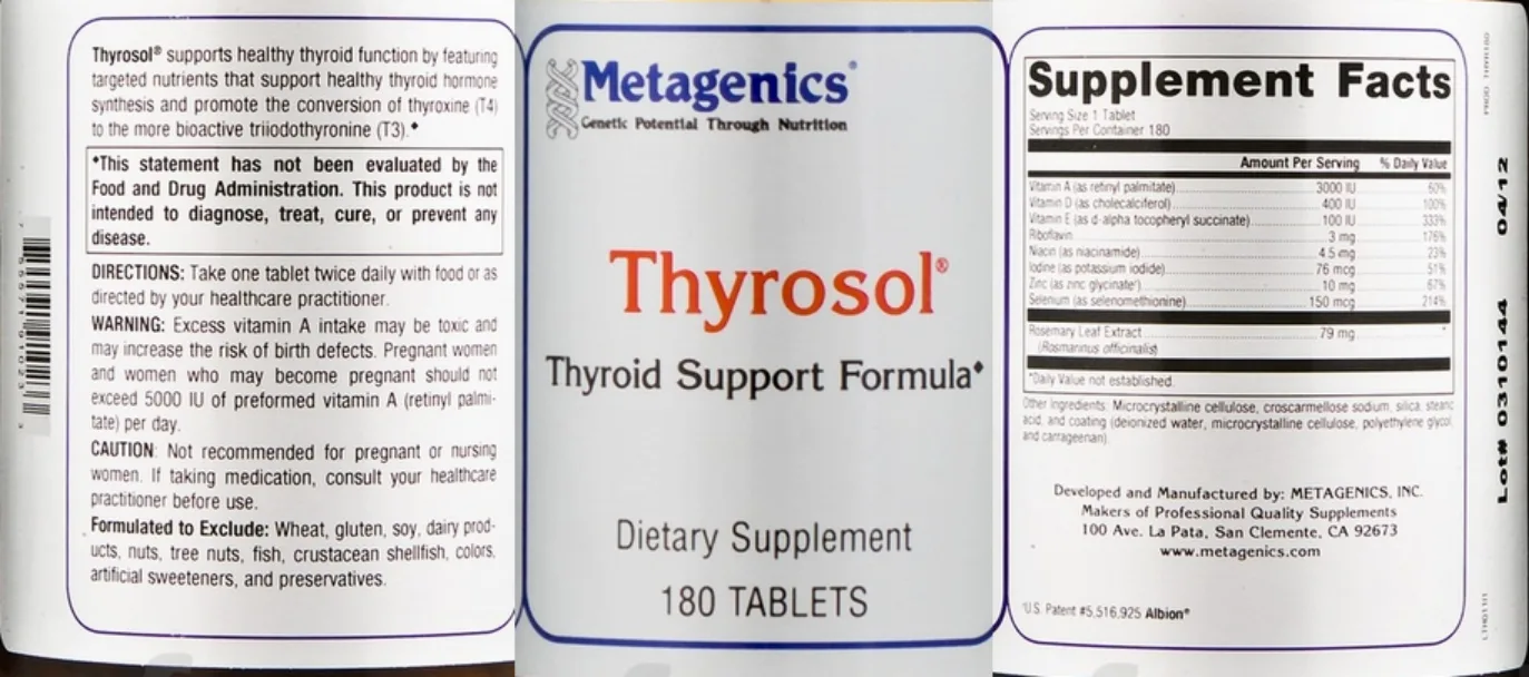 Label for Thyrosol