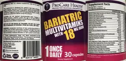 Label for Bariatric Multivitamins with 18 mg Iron