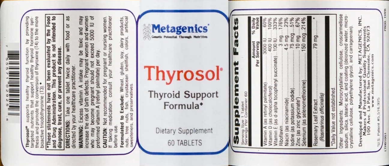 Label for Thyrosol