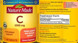 Label for C 1000 mg