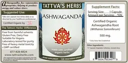 Label for Ashwaganda
