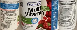 Label for Muti Vitamin Raspberry Flavor