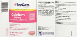 Label for Calcium 600 mg with Vitamin D3 800 IU
