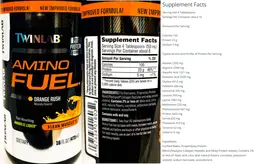 Label for Amino Fuel Orange Rush