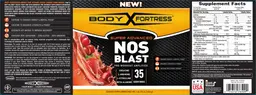 Label for Super Advanced NOS Blast Fruit Punch