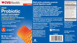 Label for Adult Probiotic