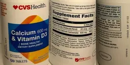 Label for Calcium 600 mg & Vitamin D3
