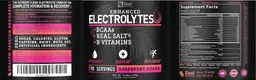 Label for Enhanced Electrolytes Raspberry Guava