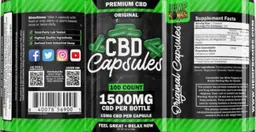 Label for CBD Capsules 15 mg