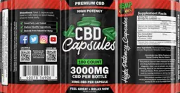 Label for CBD Capsules 30 mg
