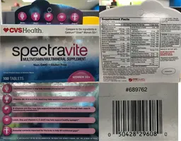 Label for Spectravite Women 50+