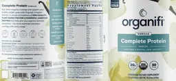 Label for Complete Protein Vanilla
