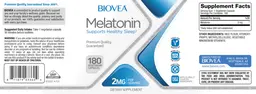 Label for Melatonin 2 mg