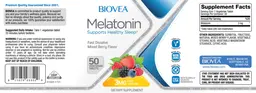 Label for Melatonin 3 mg Mixed Berry Flavor