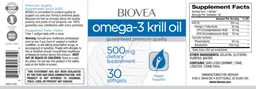 Label for Omega-3 Krill Oil 500 mg