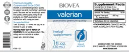 Label for Valerian