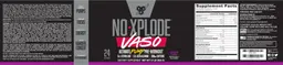 Label for N.O.-Xplode Vaso Grape Fury