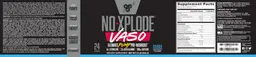 Label for N.O.-Xplode Vaso Razzle Dazzle