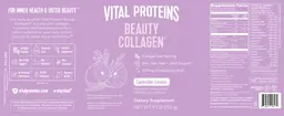 Label for Beauty Collagen 15 g Lavender Lemon
