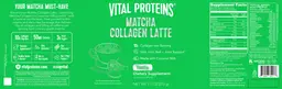 Label for Matcha Collagen Latte Vanilla