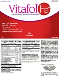 Label for Vitafol Fe+