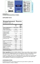 Label for Trinatal Rx 1 (one tablet daily)