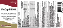 Label for WesCap-PN DHA
