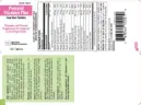 Label for Prenatal Vitamins Plus