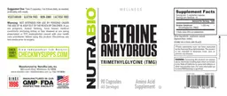 Label for Betaine Anhydrous
