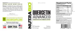 Label for Quercetin Advanced