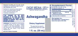 Label for Ashwagandha