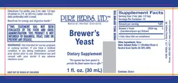 Label for Brewer's Yeast