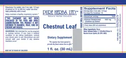 Label for Chestnut Leaf