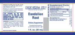 Label for Dandelion Root