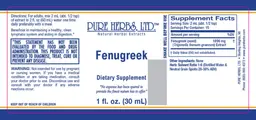 Label for Fenugreek