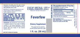 Label for Feverfew
