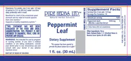 Label for Peppermint Leaf