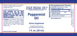 Label for Peppermint Oil