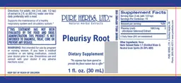 Label for Pleurisy Root