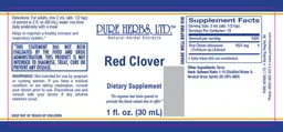 Label for Red Clover